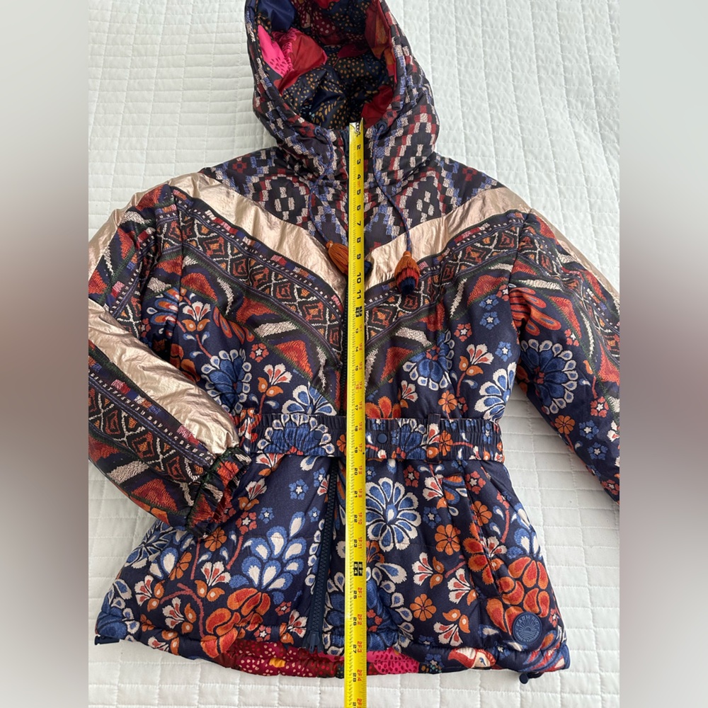Farm Rio reversible hooded puffer - M - statement jacket - Picture 13 of 17